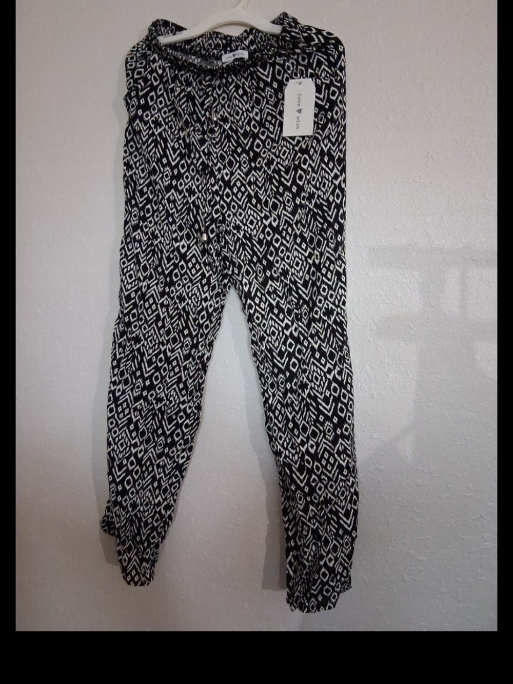 Black & White Geometric Print Jogger Pants  Lc Waikkiki Pants
